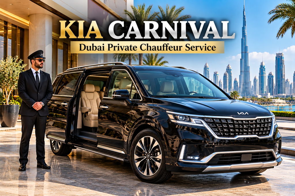 Kia Carnival Dubai Private Chauffeur Service | Luxury Car with Driver
